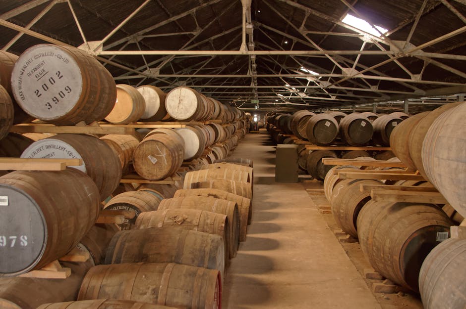 whisky oak barrel aging warehouse Korea