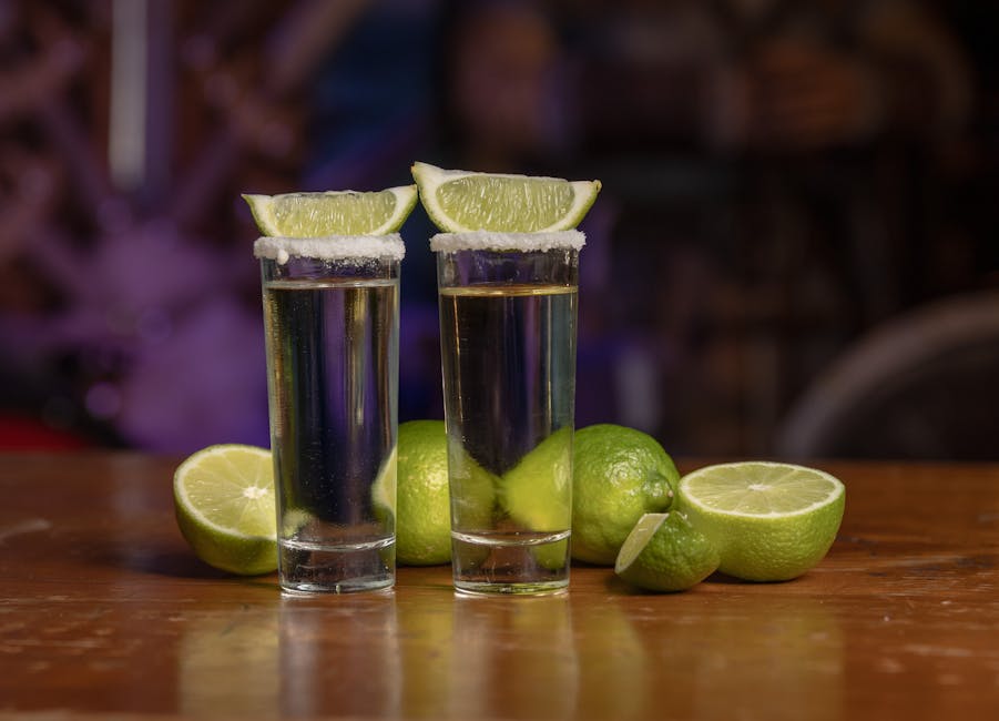 tequila food pairing tacos lime salt glass shot