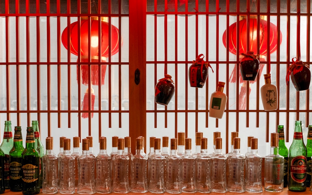 baijiu glass Chinese liquor premium bottle bar setting