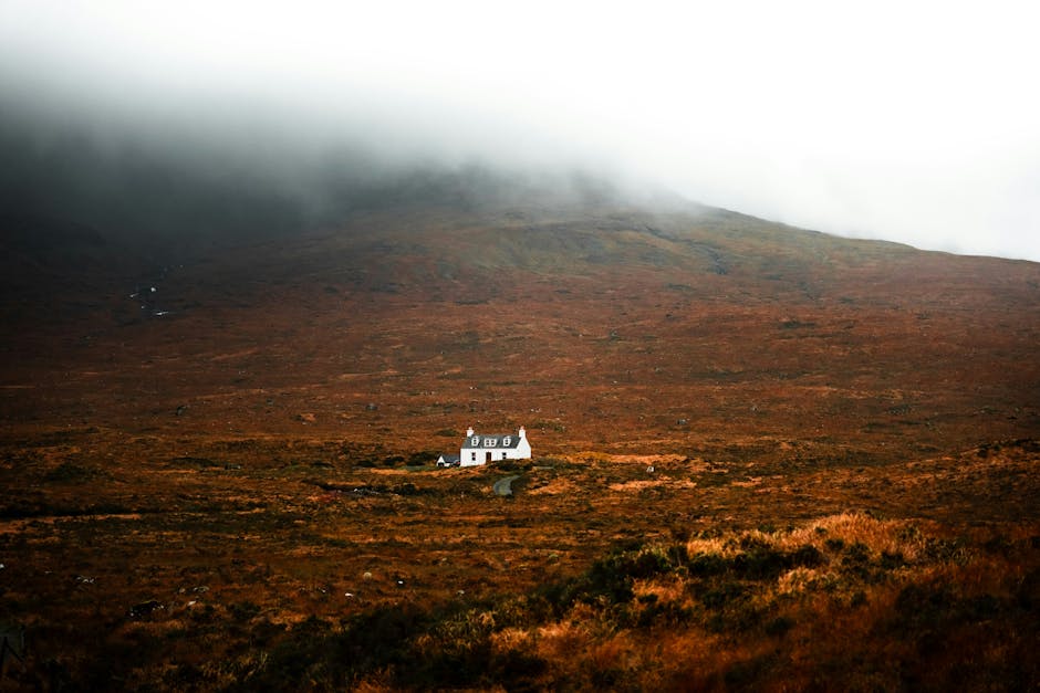 Islay Scotland distillery misty landscape peat