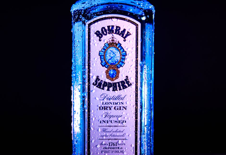 Iceland glacier gin bottle, premium craft gin tasting, juniper botanicals close-up