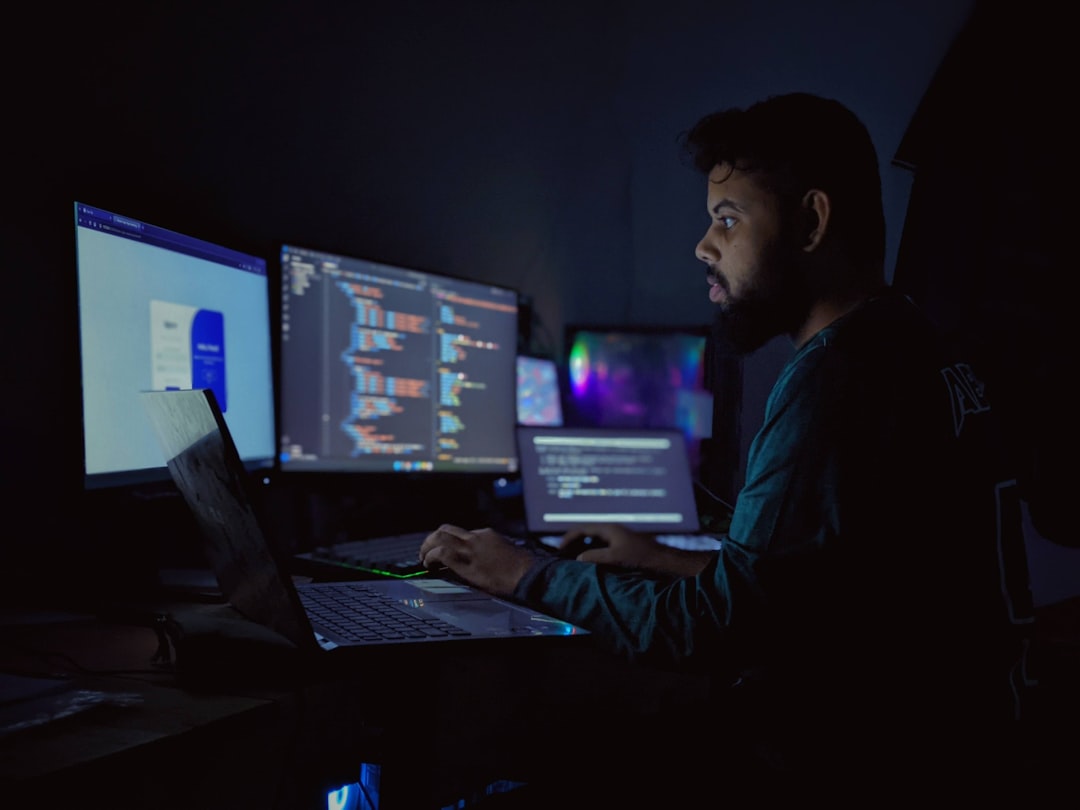 developer workspace setup, dual monitor coding environment